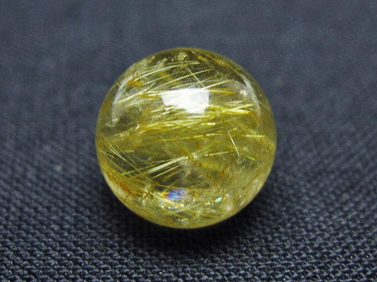 ゴールドタイチンルチル入り 水晶 丸玉 10mm [t355-1595] 1枚目