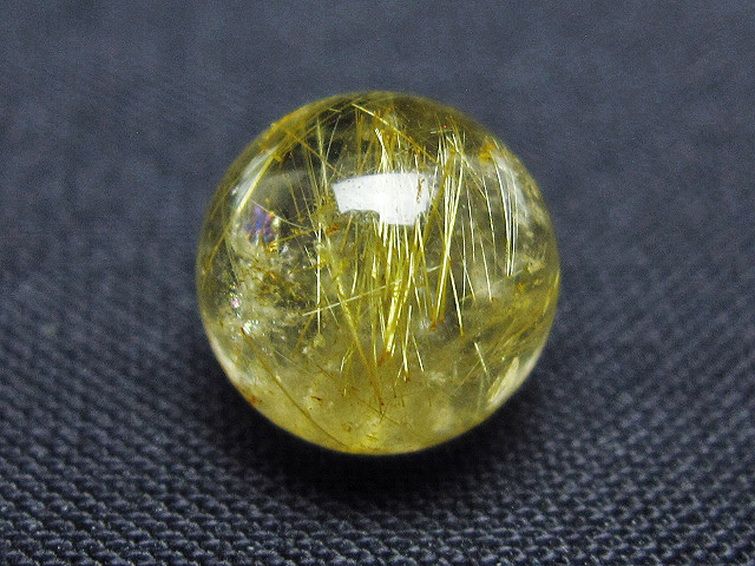 ゴールドタイチンルチル入り 水晶 丸玉 10mm [t355-1595] 2枚目