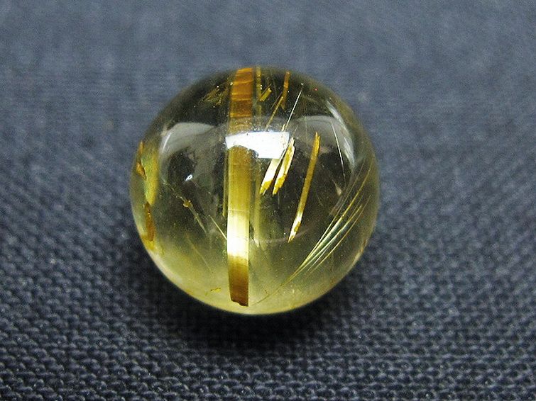 ゴールドタイチンルチル入り 水晶 丸玉 10mm [t355-1600] 1枚目
