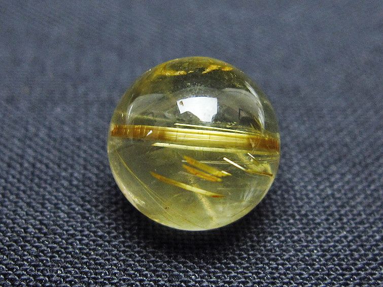 ゴールドタイチンルチル入り 水晶 丸玉 10mm [t355-1600] 2枚目