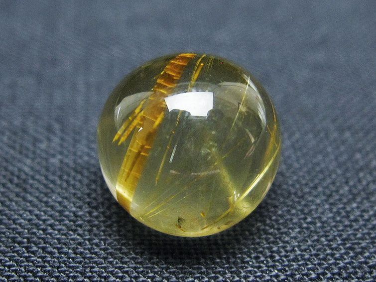 ゴールドタイチンルチル入り 水晶 丸玉 10mm [t355-1600] 3枚目