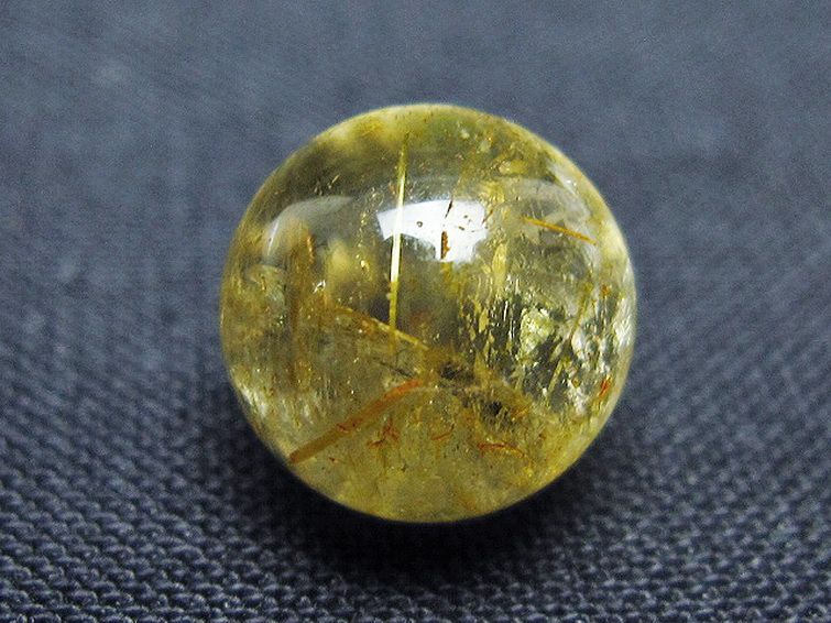 ゴールドタイチンルチル入り 水晶 丸玉 10mm [t355-1601] 1枚目