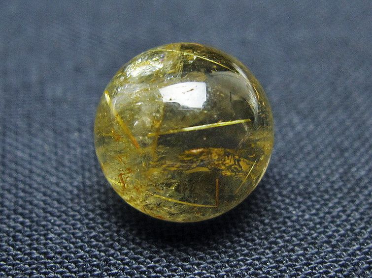 ゴールドタイチンルチル入り 水晶 丸玉 10mm [t355-1601] 3枚目
