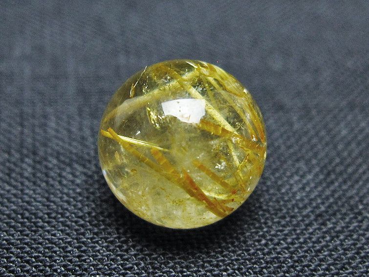 ゴールドタイチンルチル入り 水晶 丸玉 10mm [t355-1607] 2枚目