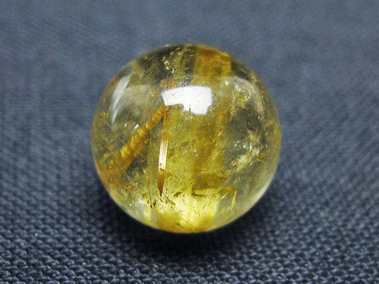 ゴールドタイチンルチル入り 水晶 丸玉 10mm [t355-1614] 2枚目