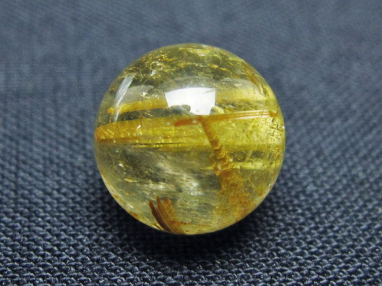ゴールドタイチンルチル入り 水晶 丸玉 10mm [t355-1614] 3枚目