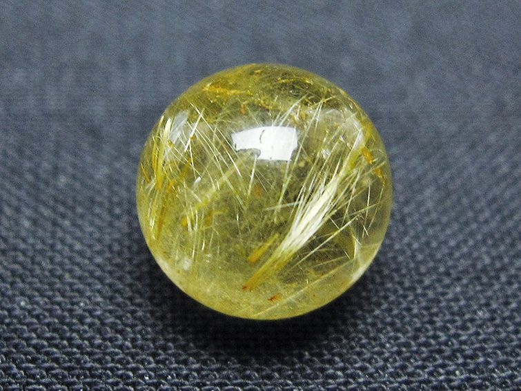 ゴールドタイチンルチル入り 水晶 丸玉 10mm [t355-1617] 2枚目