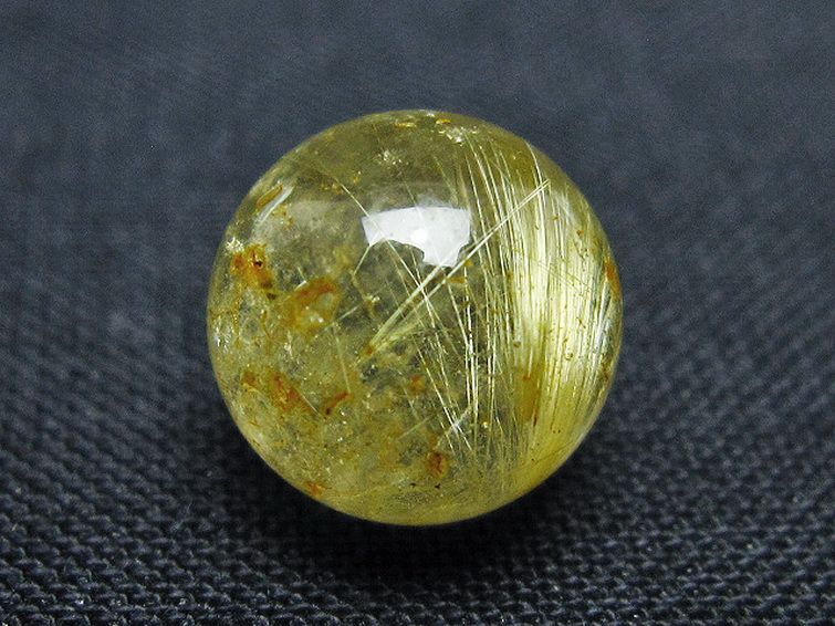 ゴールドタイチンルチル入り 水晶 丸玉 10mm [t355-1621] 3枚目