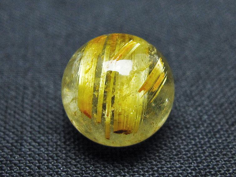 ゴールドタイチンルチル入り 水晶 丸玉 10mm [t355-1622] 2枚目