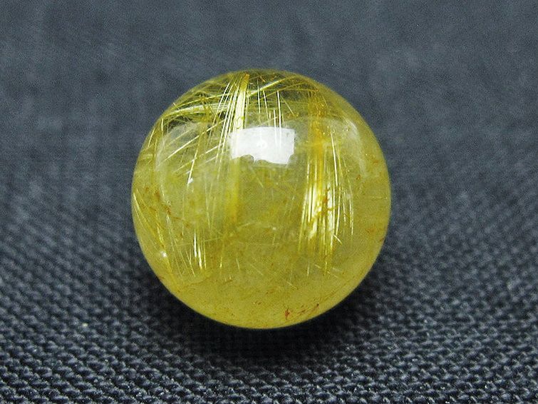 ゴールドタイチンルチル入り 水晶 丸玉 10mm [t355-1626] 2枚目