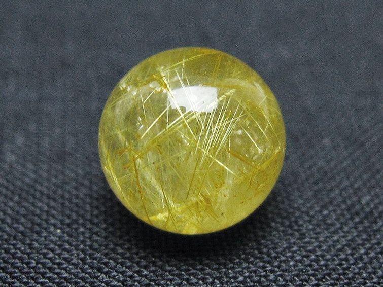 ゴールドタイチンルチル入り 水晶 丸玉 10mm [t355-1626] 3枚目