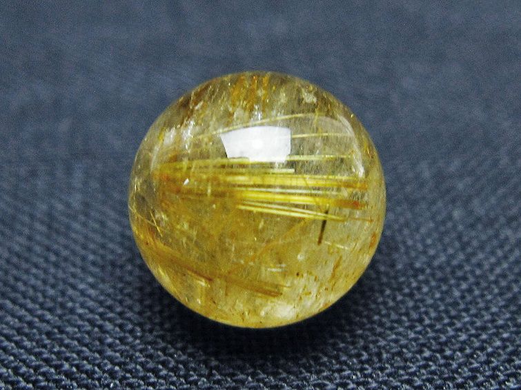 ゴールドタイチンルチル入り 水晶 丸玉 10mm [t355-1628] 2枚目