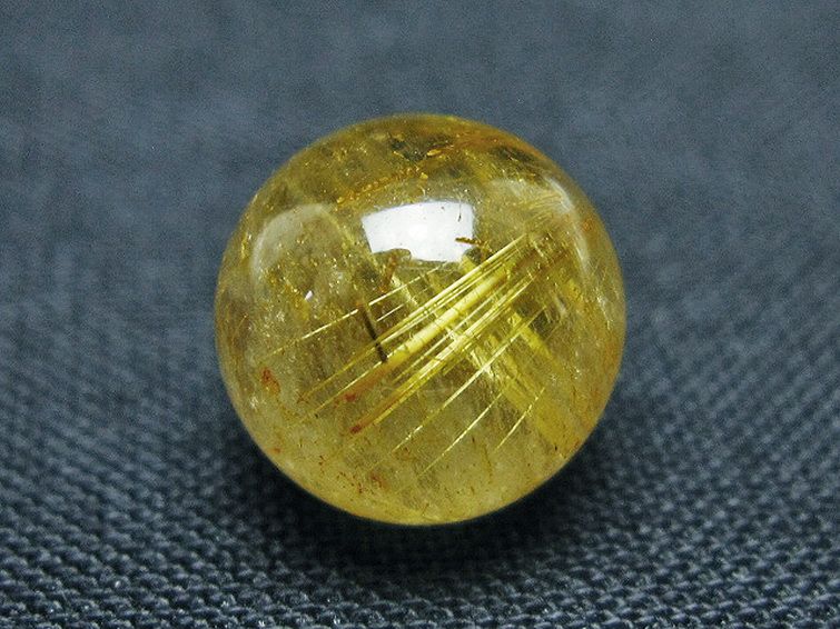 ゴールドタイチンルチル入り 水晶 丸玉 10mm [t355-1628] 3枚目