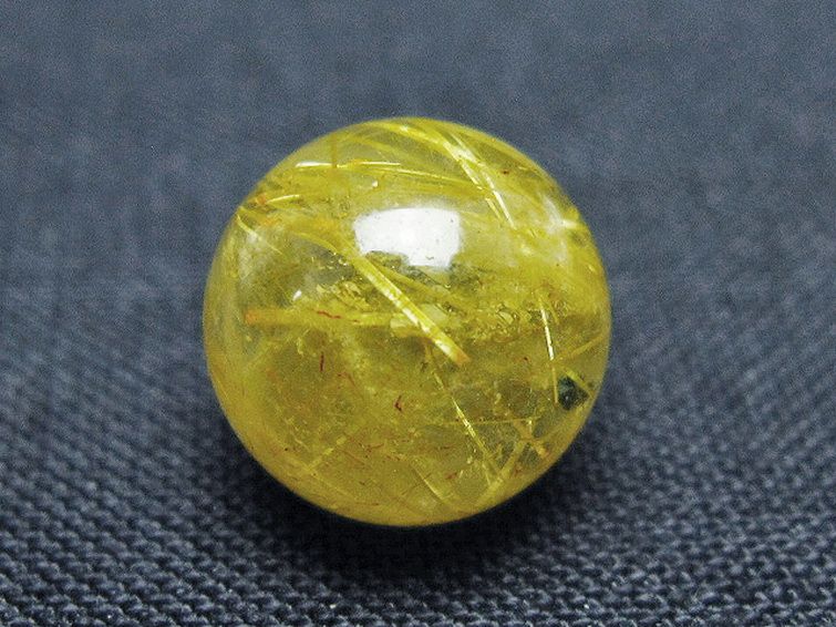 ゴールドタイチンルチル入り 水晶 丸玉 10mm [t355-1630] 1枚目