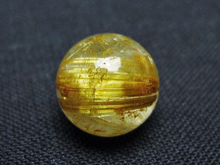 ゴールドタイチンルチル入り 水晶 丸玉 10mm [t355-1635] 2枚目