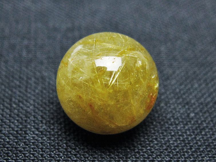 ゴールドタイチンルチル入り 水晶 丸玉 10mm [t355-1636] 1枚目