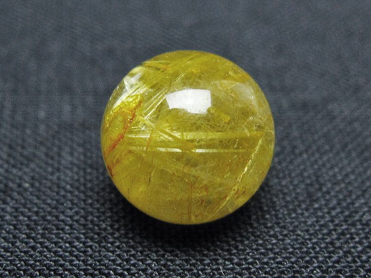 ゴールドタイチンルチル入り 水晶 丸玉 10mm [t355-1639] 1枚目