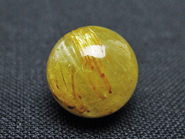 ゴールドタイチンルチル入り 水晶 丸玉 10mm [t355-1642] 2枚目