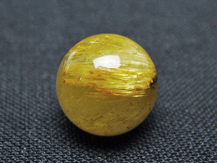 ゴールドタイチンルチル入り 水晶 丸玉 10mm [t355-1642] 3枚目