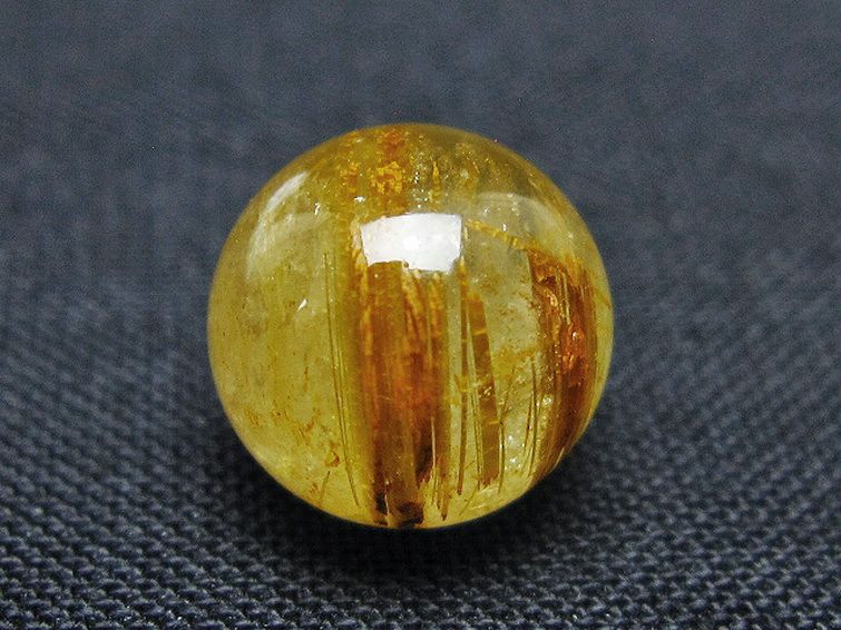 ゴールドタイチンルチル入り 水晶 丸玉 10mm [t355-1645] 1枚目