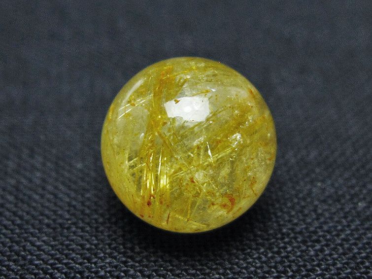 ゴールドタイチンルチル入り 水晶 丸玉 10mm [t355-1646] 2枚目