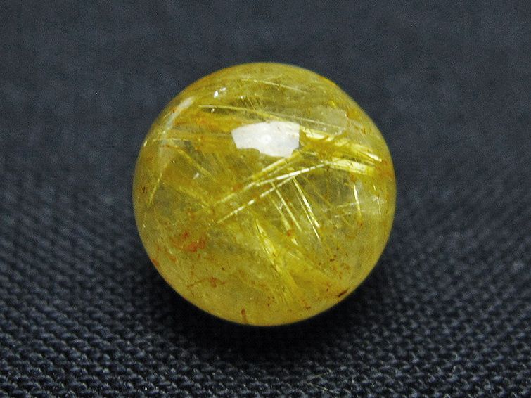 ゴールドタイチンルチル入り 水晶 丸玉 10mm [t355-1646] 3枚目