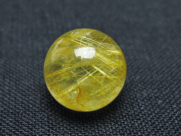 ゴールドタイチンルチル入り 水晶 丸玉 10mm [t355-1649] 1枚目