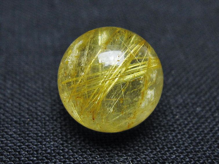 ゴールドタイチンルチル入り 水晶 丸玉 10mm [t355-1649] 2枚目