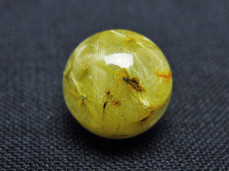 ゴールドタイチンルチル入り 水晶 丸玉 10mm [t355-1650] 3枚目