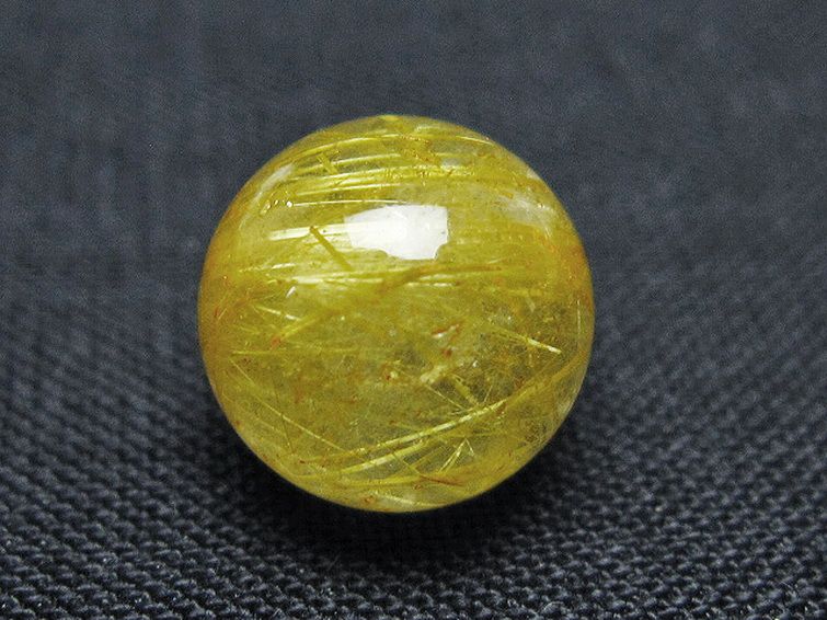 ゴールドタイチンルチル入り 水晶 丸玉 10mm [t355-1653] 2枚目