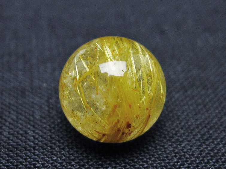 ゴールドタイチンルチル入り 水晶 丸玉 10mm [t355-1653] 3枚目