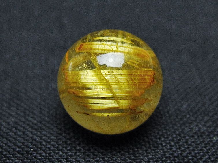 ゴールドタイチンルチル入り 水晶 丸玉 10mm [t355-1658] 2枚目