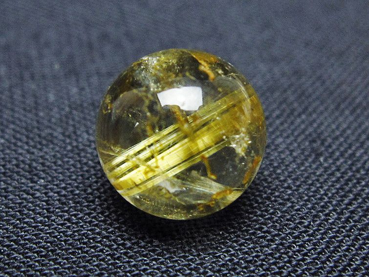 ゴールドタイチンルチル入り 水晶 丸玉 10mm [t355-1668] 3枚目