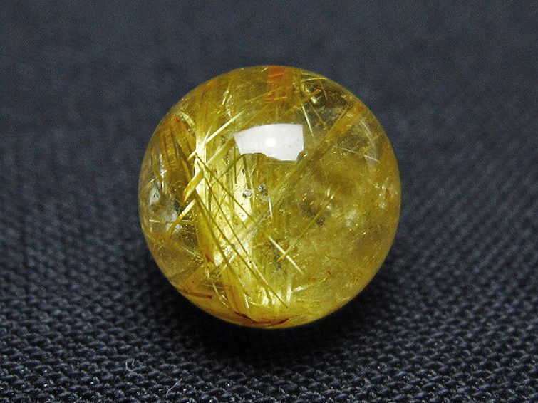 ゴールドタイチンルチル入り 水晶 丸玉 10mm [t355-1670] 1枚目