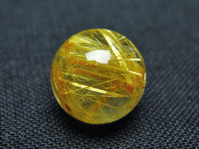 ゴールドタイチンルチル入り 水晶 丸玉 10mm [t355-1670] 2枚目
