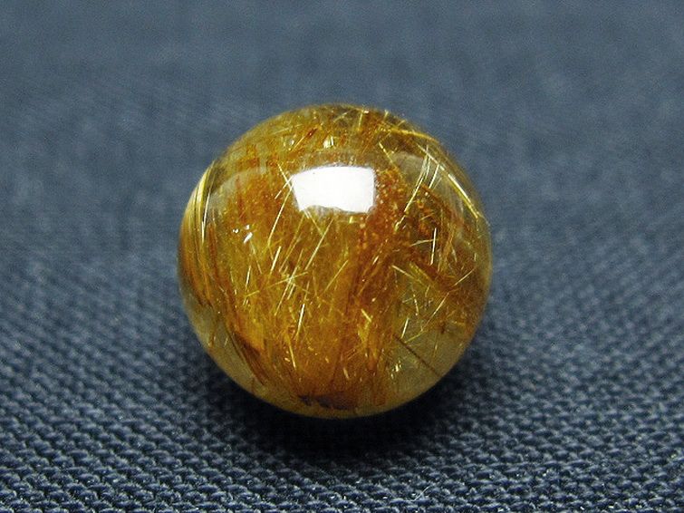 ゴールドタイチンルチル入り 水晶 丸玉 10mm [t355-1671] 1枚目