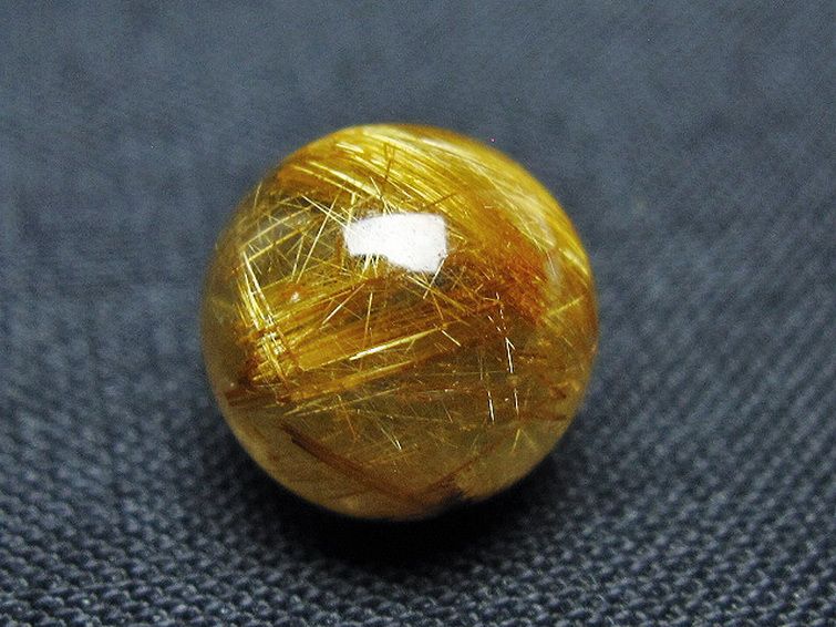 ゴールドタイチンルチル入り 水晶 丸玉 10mm [t355-1671] 2枚目