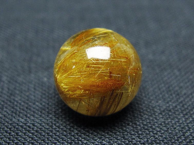 ゴールドタイチンルチル入り 水晶 丸玉 10mm [t355-1671] 3枚目