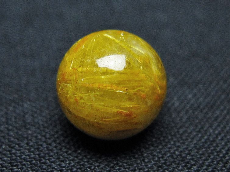 ゴールドタイチンルチル入り 水晶 丸玉 10mm [t355-1672] 1枚目