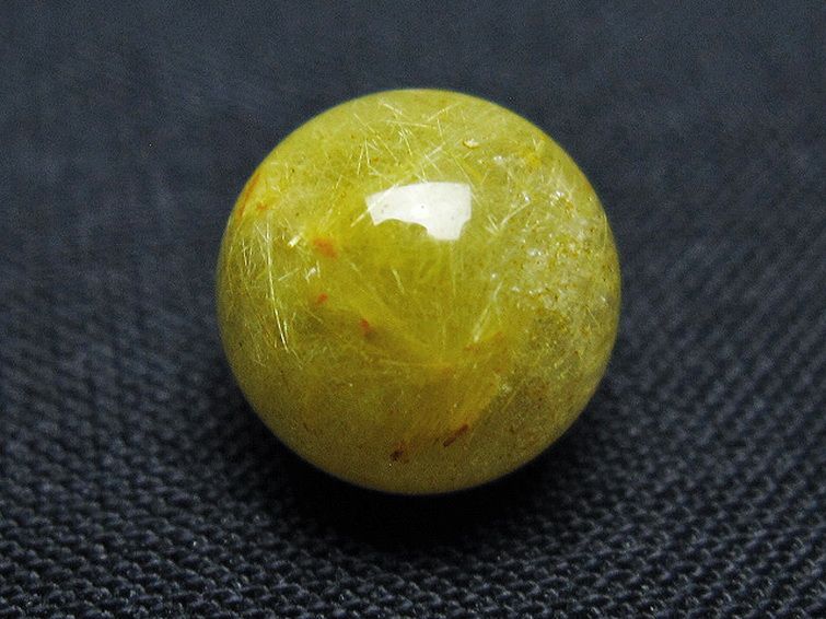 ゴールドタイチンルチル入り 水晶 丸玉 10mm [t355-1673] 2枚目