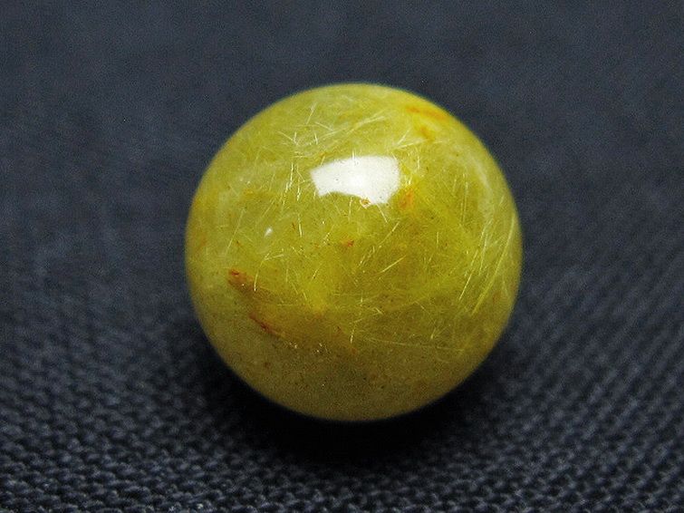 ゴールドタイチンルチル入り 水晶 丸玉 10mm [t355-1673] 3枚目