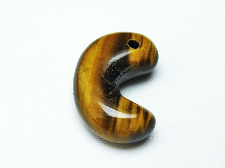 タイガーアイ※黄虎目石 勾玉[T356-1531] 1枚目