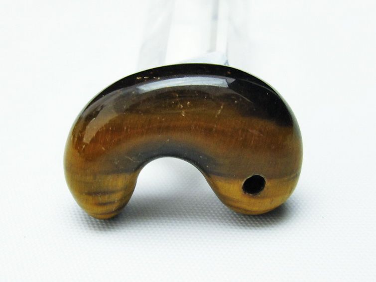 タイガーアイ※黄虎目石 勾玉[T356-1531] 2枚目