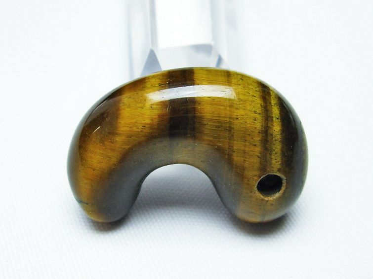 タイガーアイ※黄虎目石 勾玉[T356-1560] 2枚目