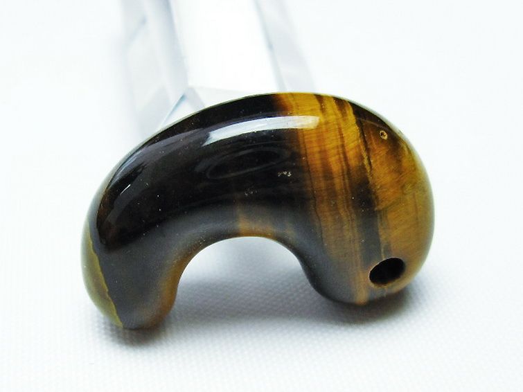 タイガーアイ※黄虎目石 勾玉[T356-1637] 2枚目