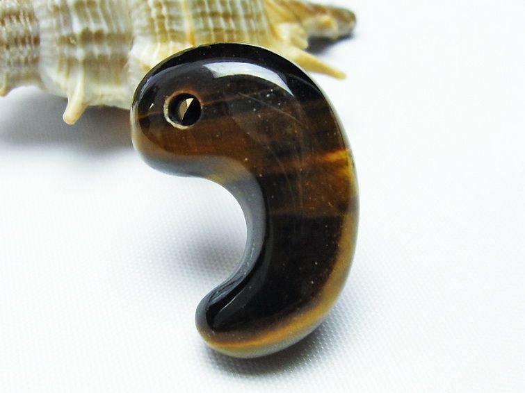 タイガーアイ※黄虎目石 勾玉[T356-1637] 3枚目