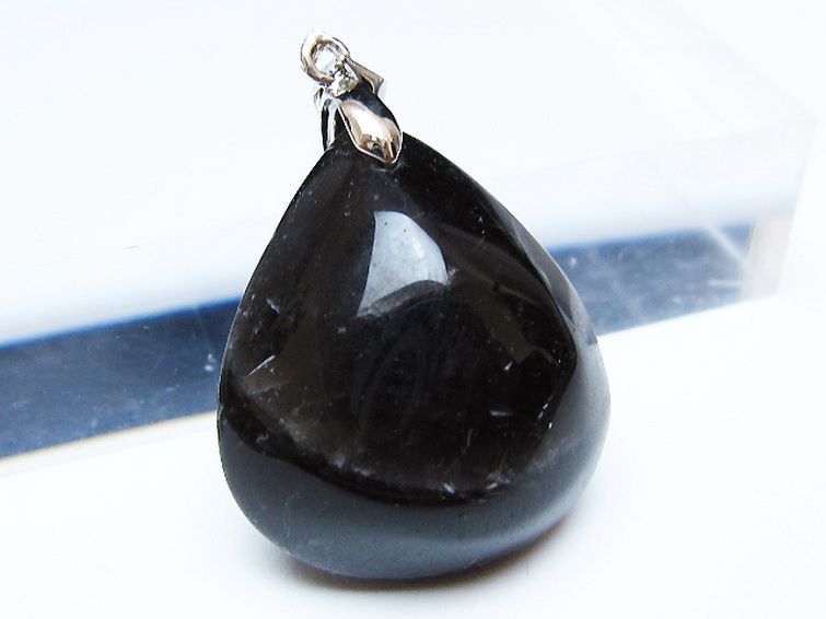 モリオン 純天然 黒水晶 ペンダント [T359-1914] 2枚目