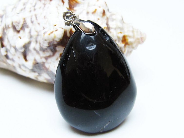 モリオン 純天然 黒水晶 ペンダント [t359-1916] 1枚目