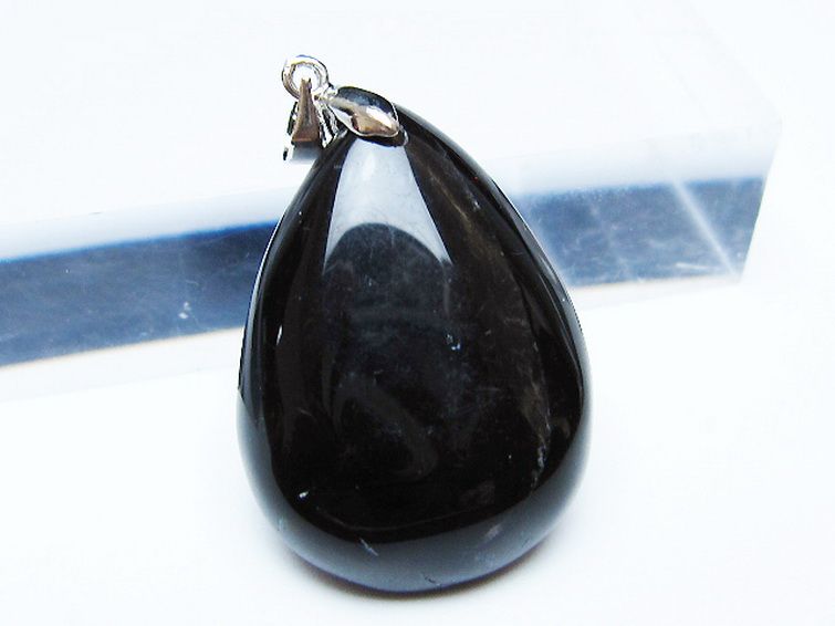 モリオン 純天然 黒水晶 ペンダント [t359-1916] 2枚目