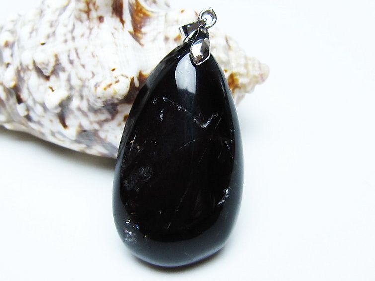 モリオン 純天然 黒水晶 ペンダント [t359-1934] 1枚目